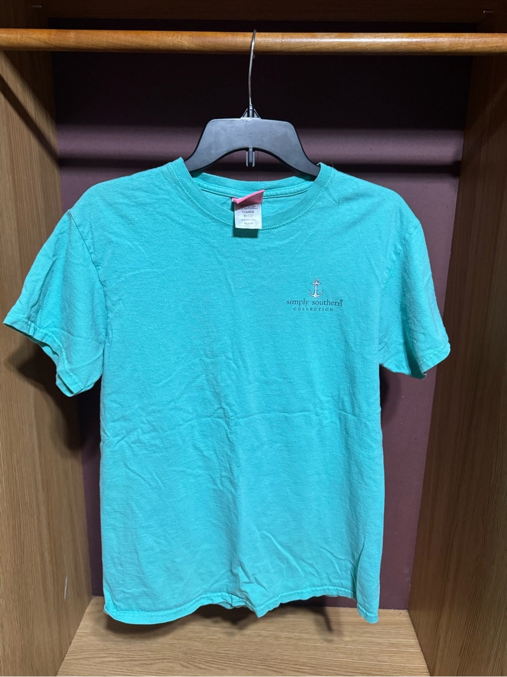 Simply Southern Green Preppy Crab Graphic T-Shirt Size M